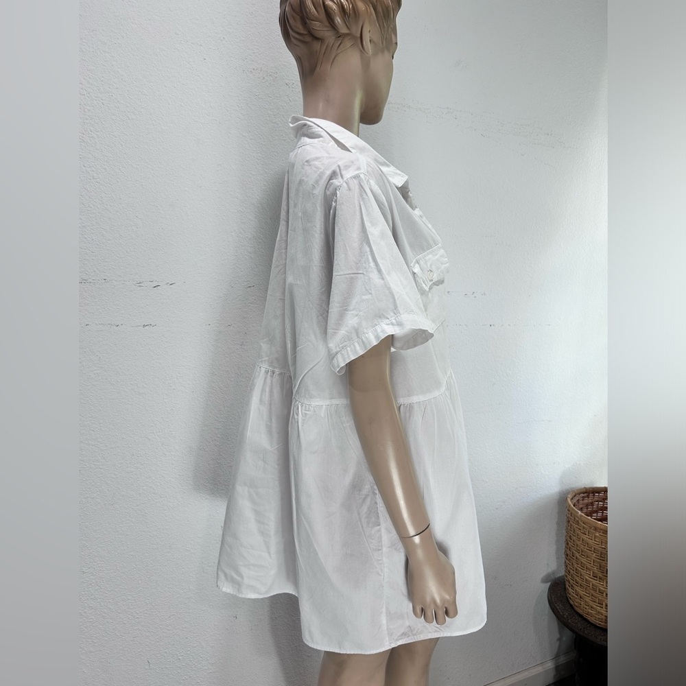 MAINSTREET BLUES white blouse short sleeve size:1X - Picture 6 of 13